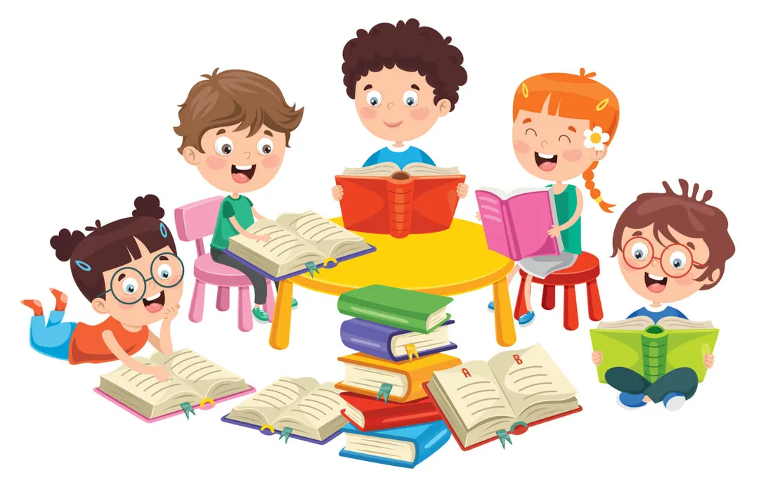 Çocuk kitap okuyor