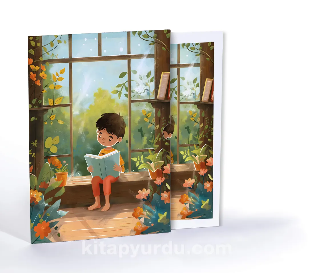 Pencere kenarında kitap okuyan